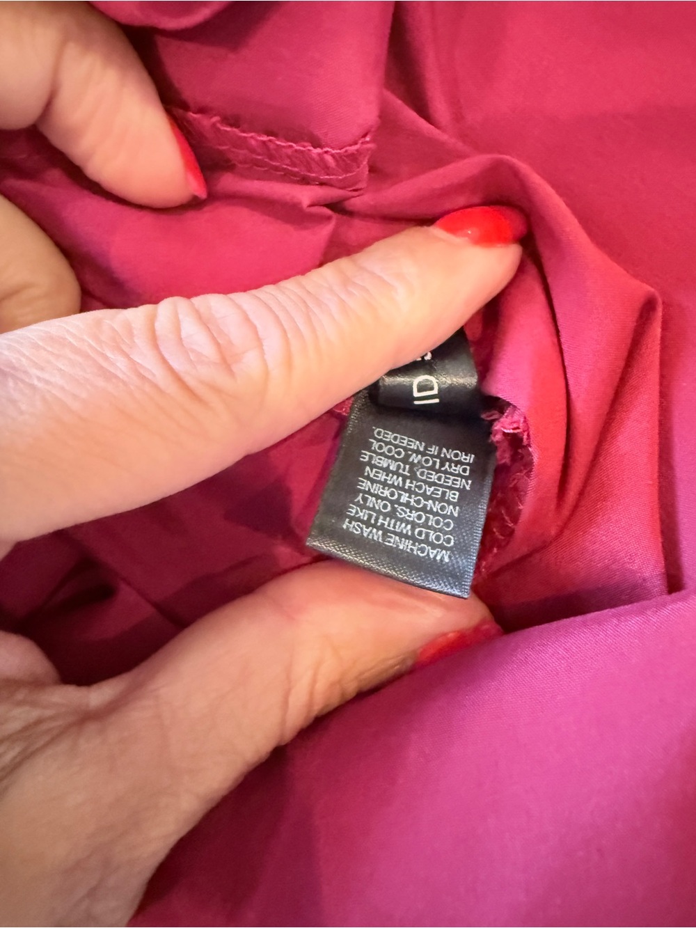 Express Red Ruffle-Trim Button Down Blouse - Picture 8 of 10
